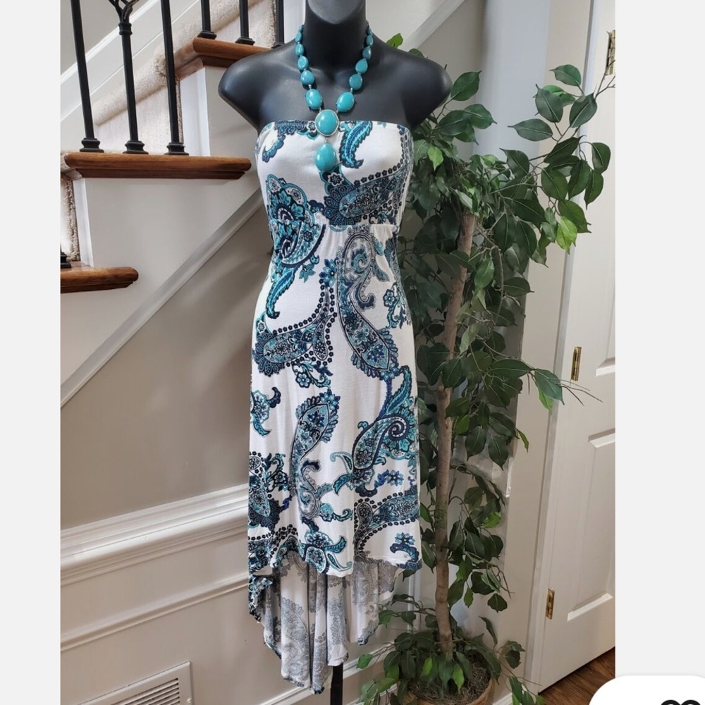 Venus High Low Strapless Maxi Dress